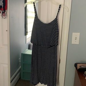Navy blue stripped sundress